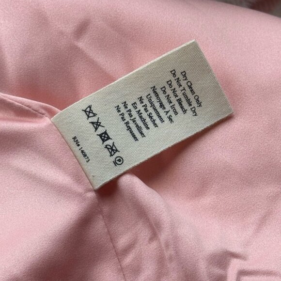 🆕 LOVESHACKFANCY 🧿 NWOT Dumont Faux Fur Collared Jacket, Crisp Peach - Sz M - Picture 16 of 16